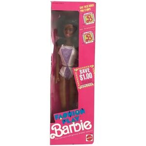 Barbie Doll in Purple and White Pajamas- Fashion Play Box